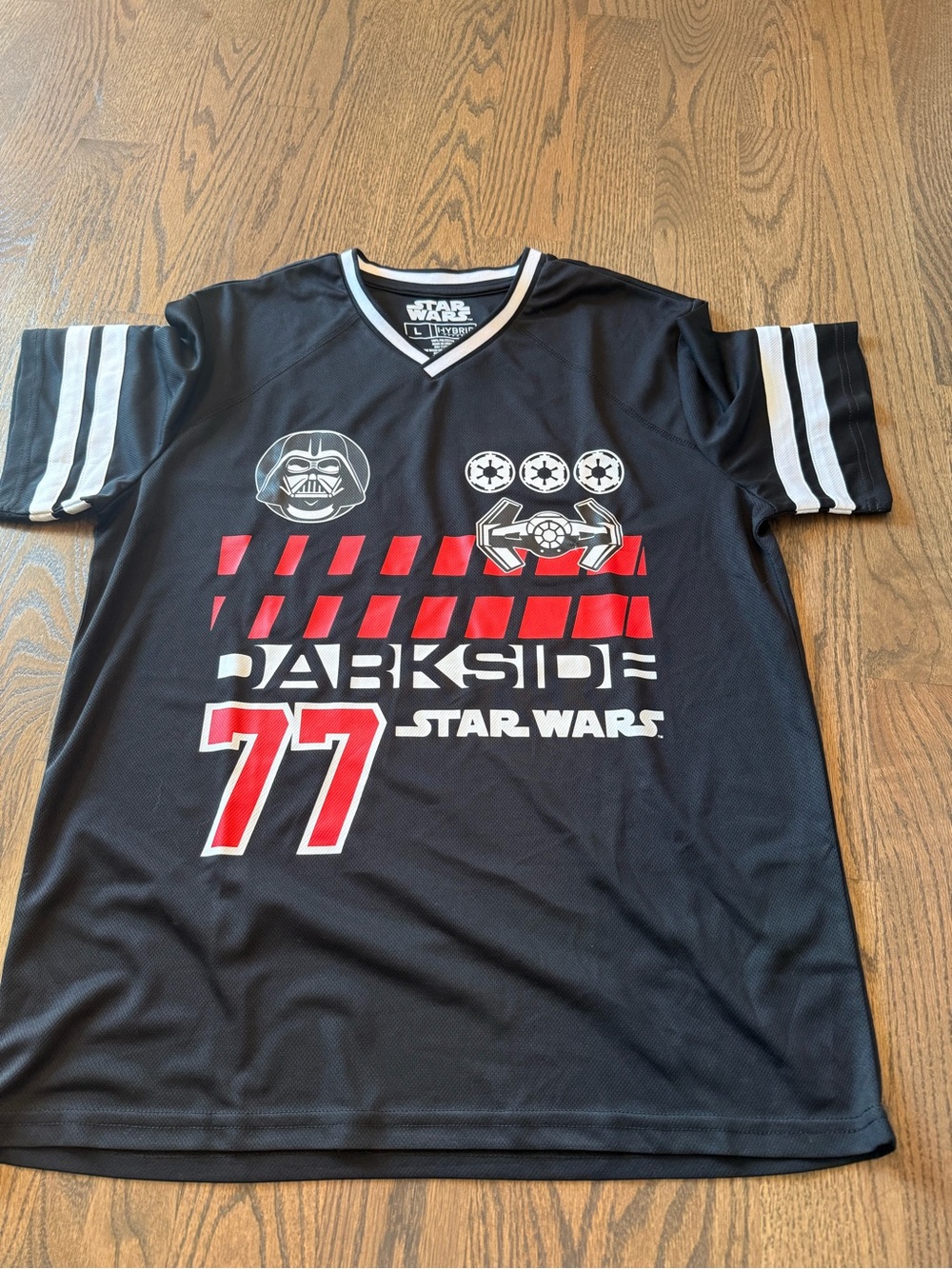 NWT Star Wars Black and Red 'Darkside' men’s Hybird Jersey size Large